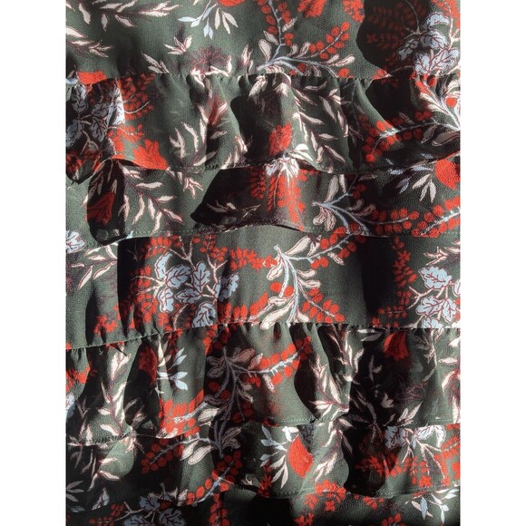 MAJE Women's Jerkita Floral Print Crepe Ruffle Mini Skirt  Asymetric Hem Sz 36/S - Picture 6 of 11